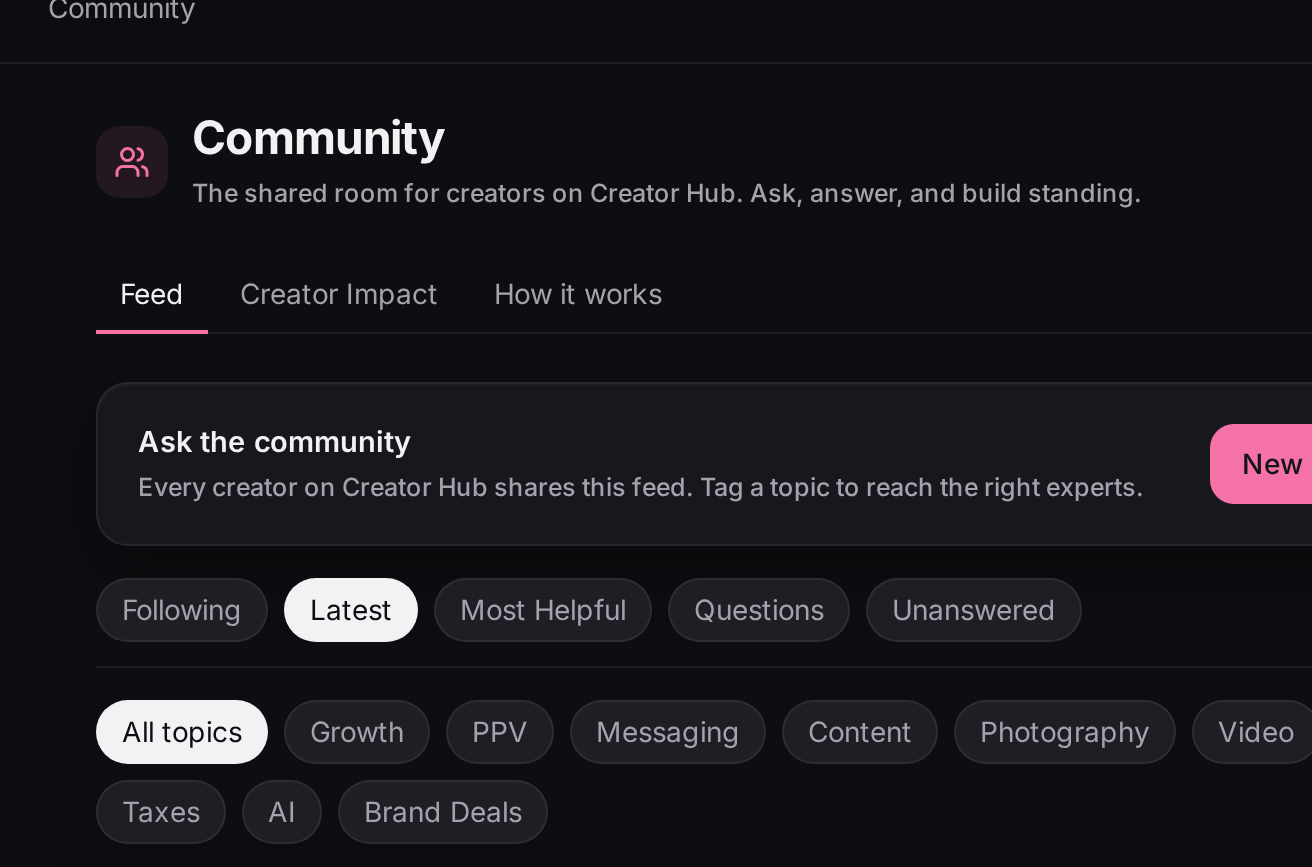 Community in CreatorGrid